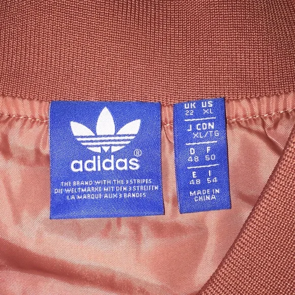 ROSE GOLD ADIDAS ORIGINALS BOMBER JACKET - Picture 3 of 6
